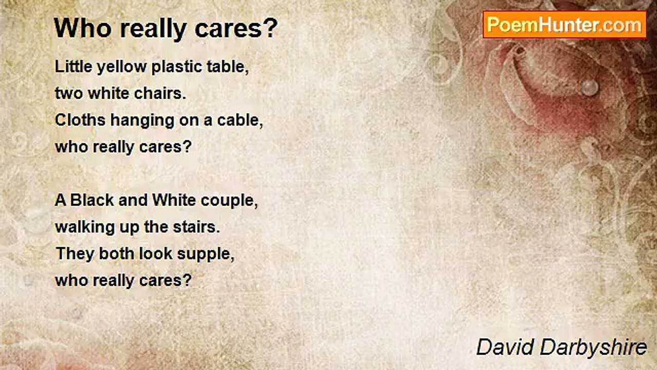David Darbyshire - Who really cares?