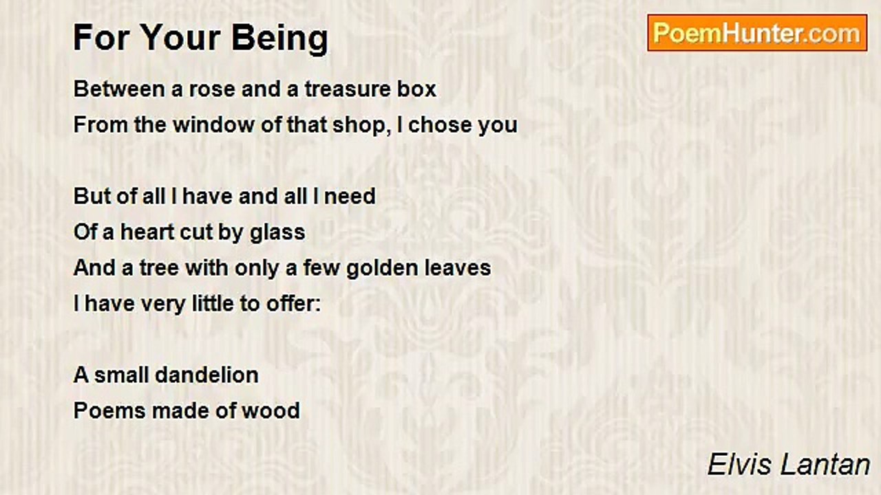 Elvis Lantan - For Your Being