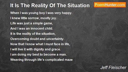 Jeff Fleischer - It Is The Reality Of The Situation