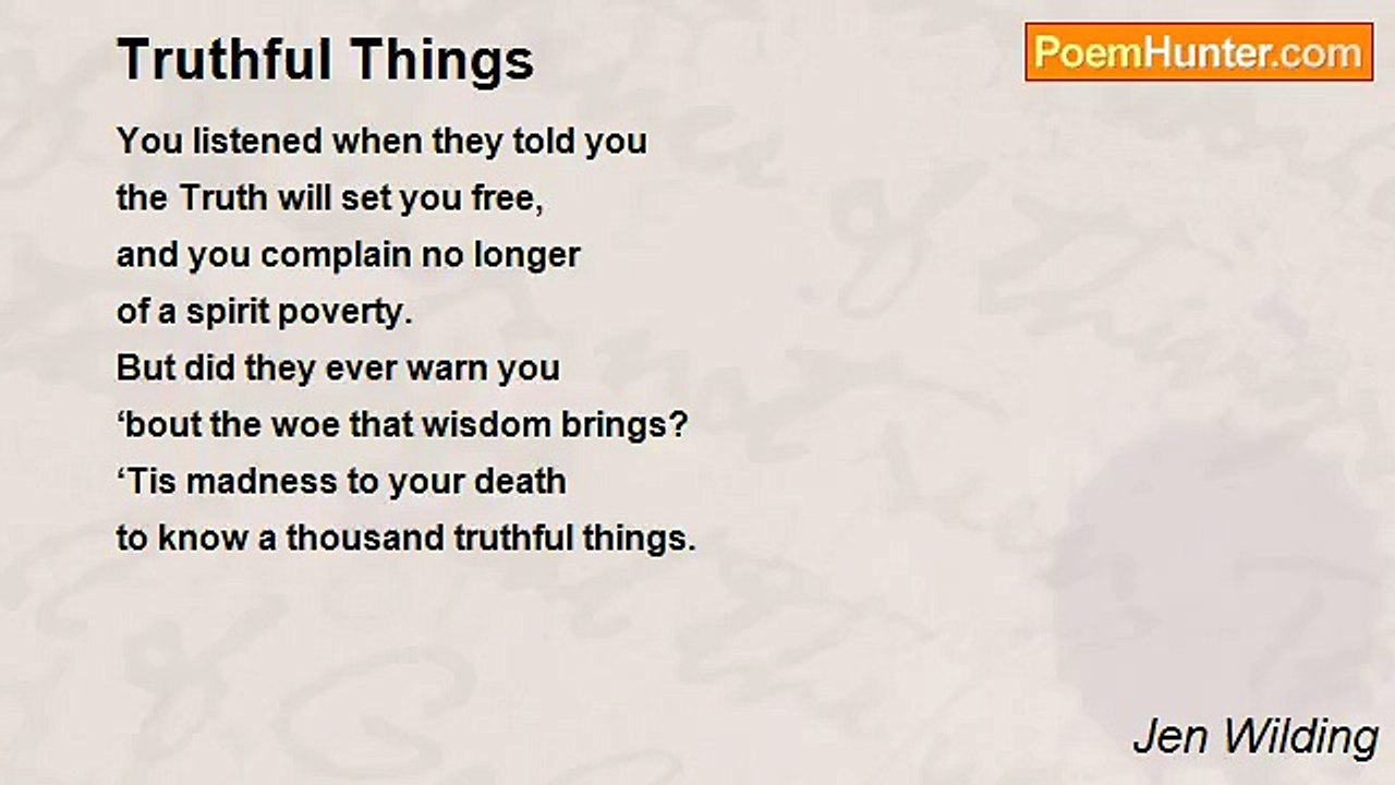 Jen Wilding - Truthful Things
