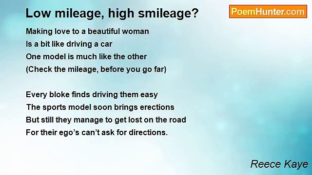 Reece Kaye - Low mileage, high smileage?