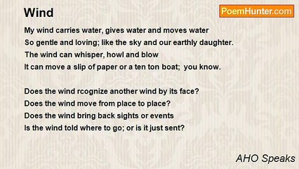 AHO Speaks - Wind