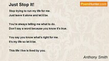 Anthony Smith - Just Stop It!