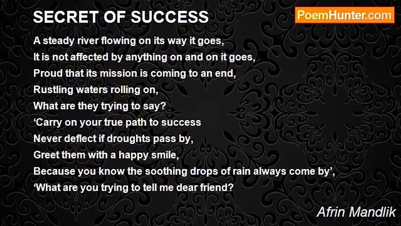 Afrin Mandlik - SECRET OF SUCCESS