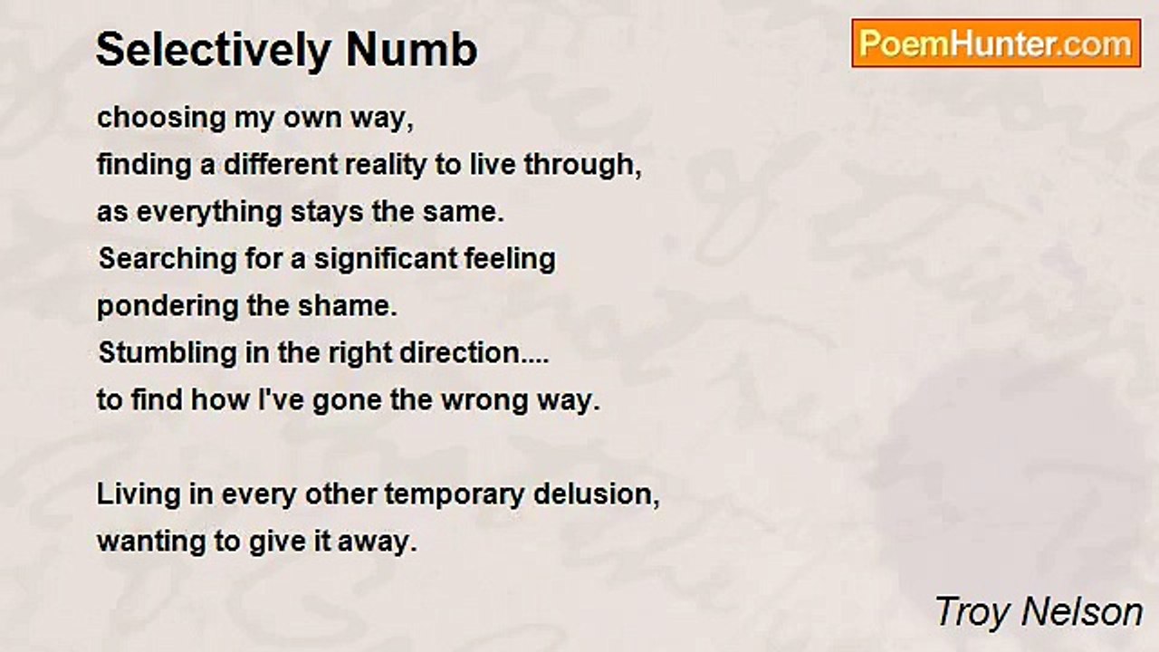 Troy Nelson - Selectively Numb