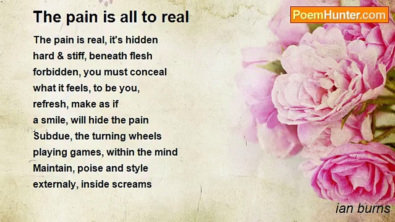 ian burns - The pain is all to real
