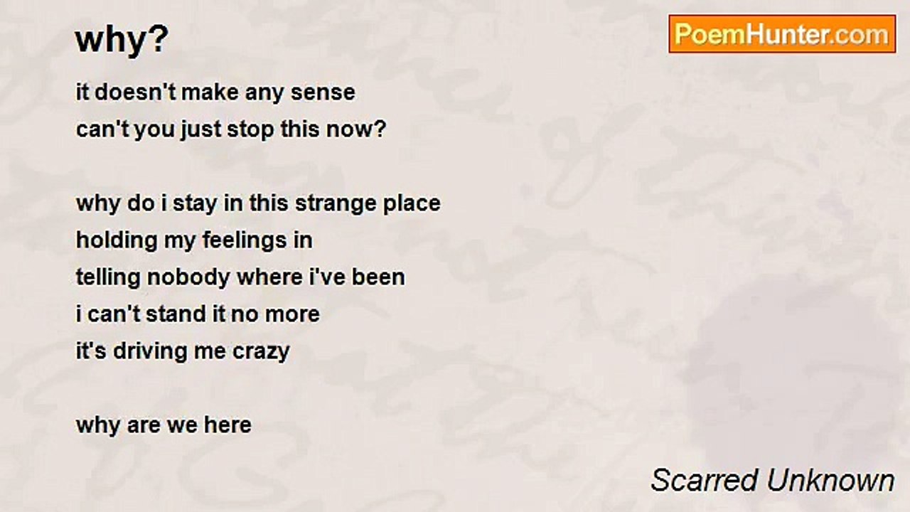 Scarred Unknown - why?
