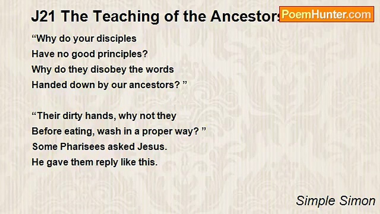 Simple Simon - J21 The Teaching of the Ancestors