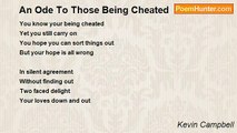 Kevin Campbell - An Ode To Those Being Cheated