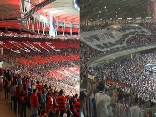 Duelo na arquibancada! Torcidas de Galo e Fla dão show