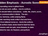 Jonathan ROBIN - Hidden Emphasis - Acrostic Sonnet – Ideogram Images