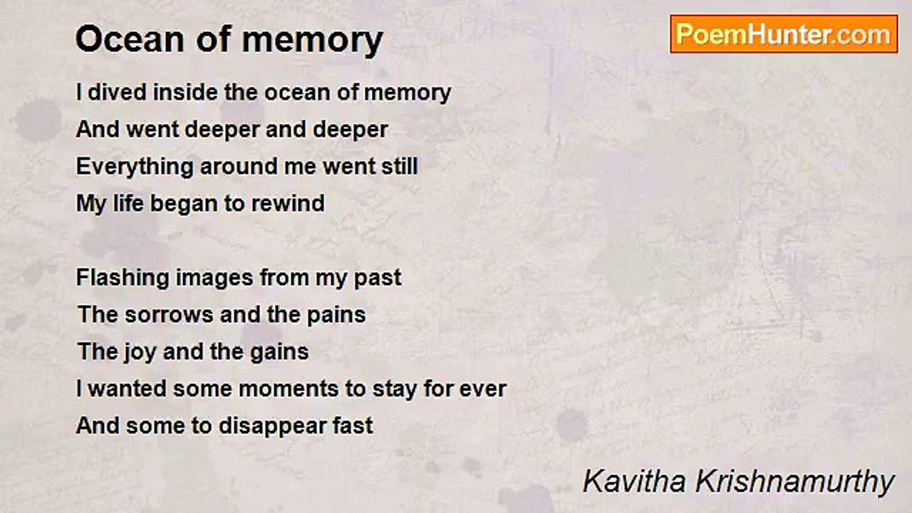 Kavitha Krishnamurthy - Ocean of memory