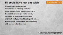 Ashley somethingorother - If I could have just one wish