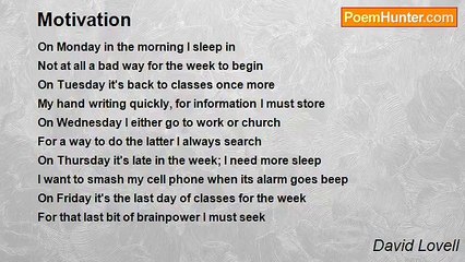 David Lovell - Motivation