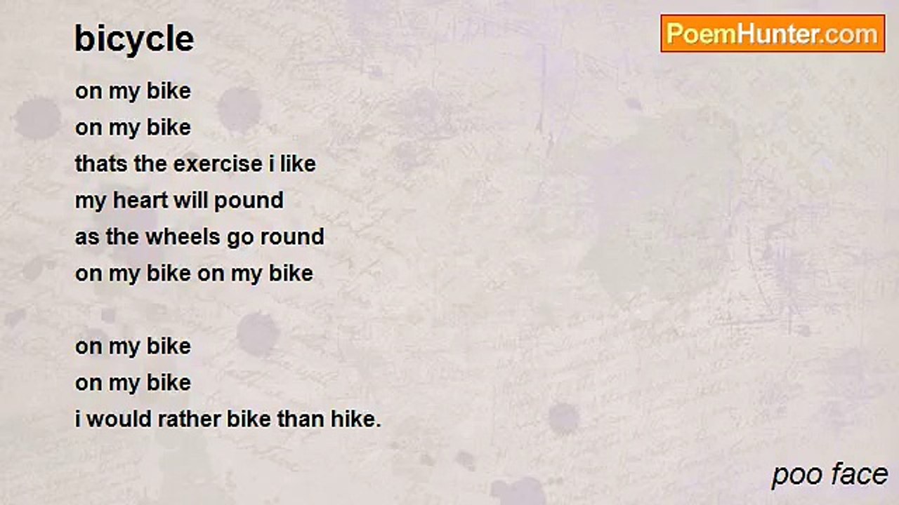 poo face - bicycle