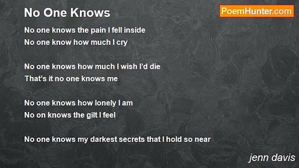 jenn davis - No One Knows