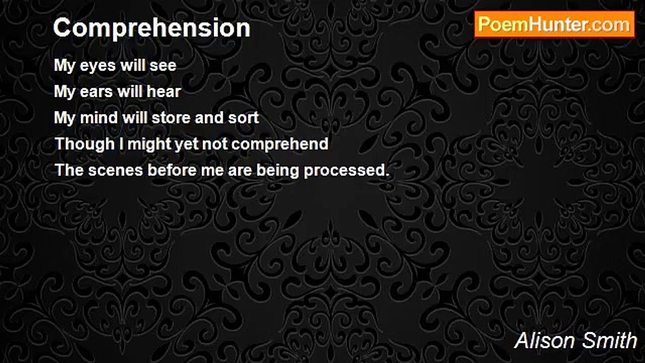 Alison Smith - Comprehension