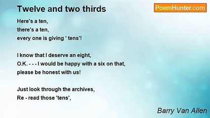 Barry Van Allen - Twelve and two thirds