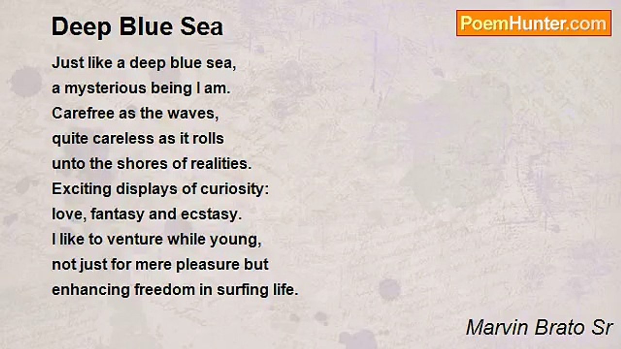 Marvin Brato Sr - Deep Blue Sea