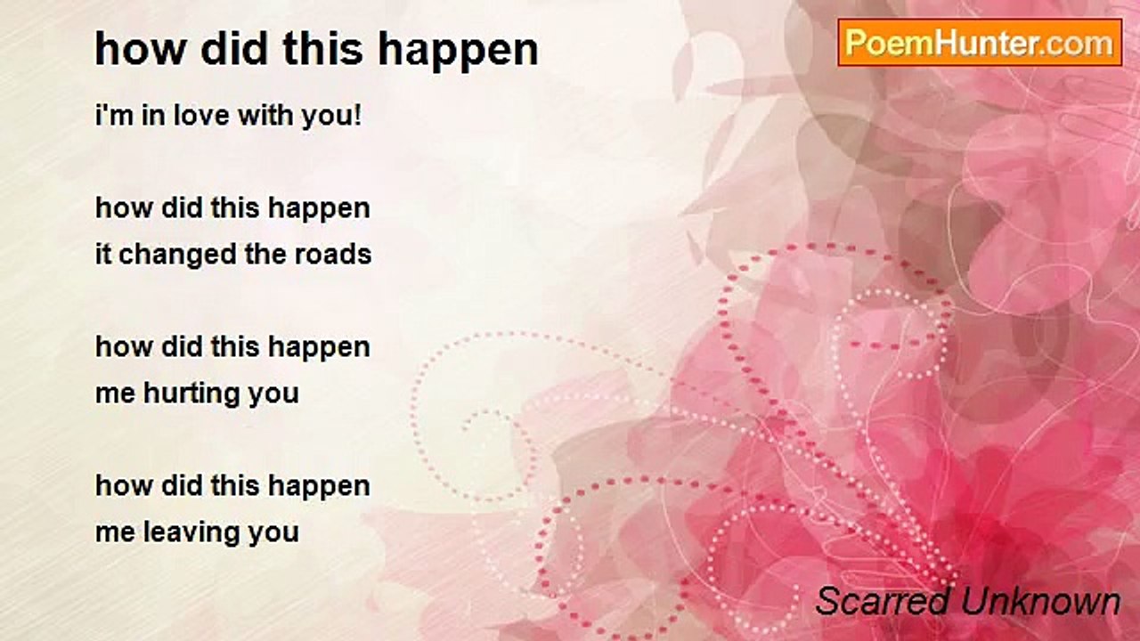 Scarred Unknown - how did this happen