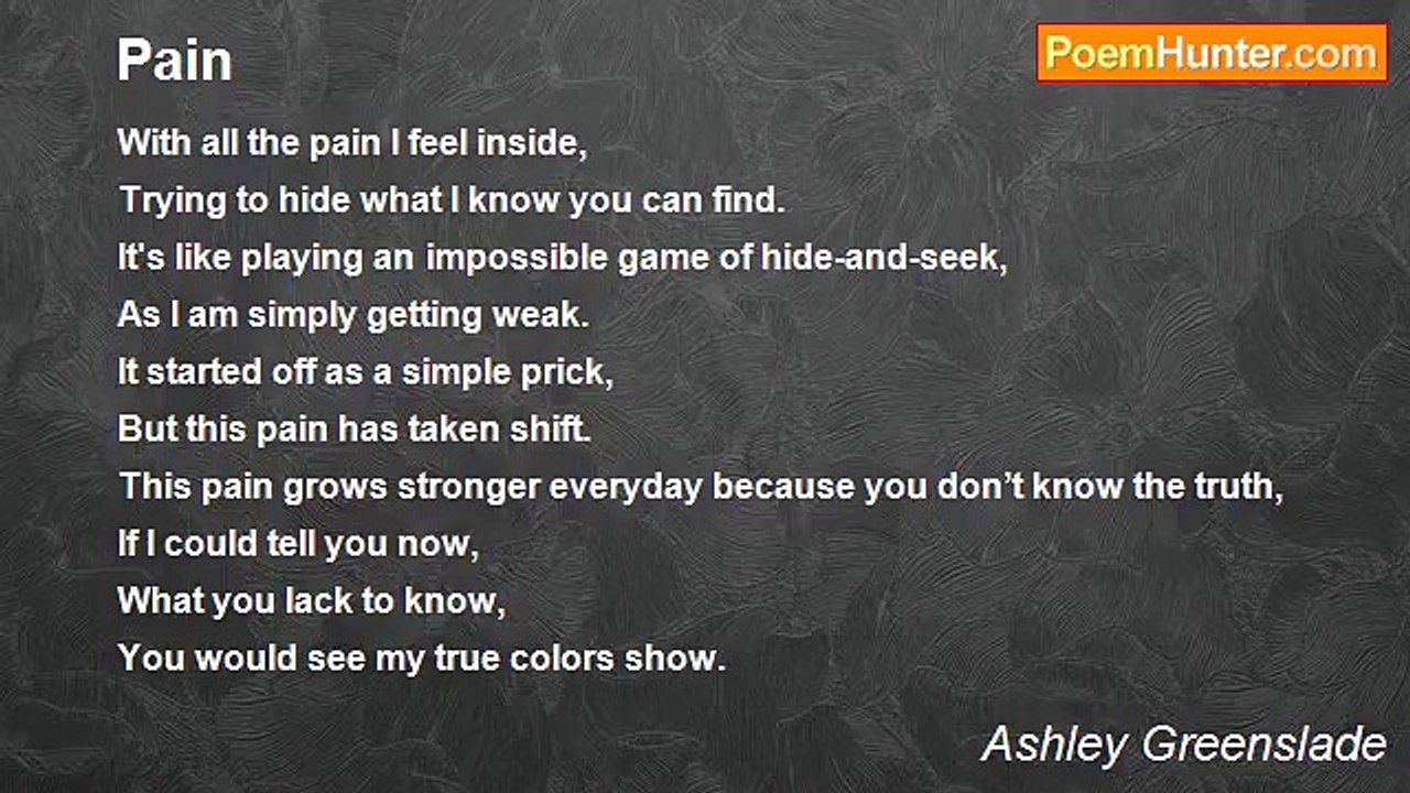 Ashley Greenslade - Pain