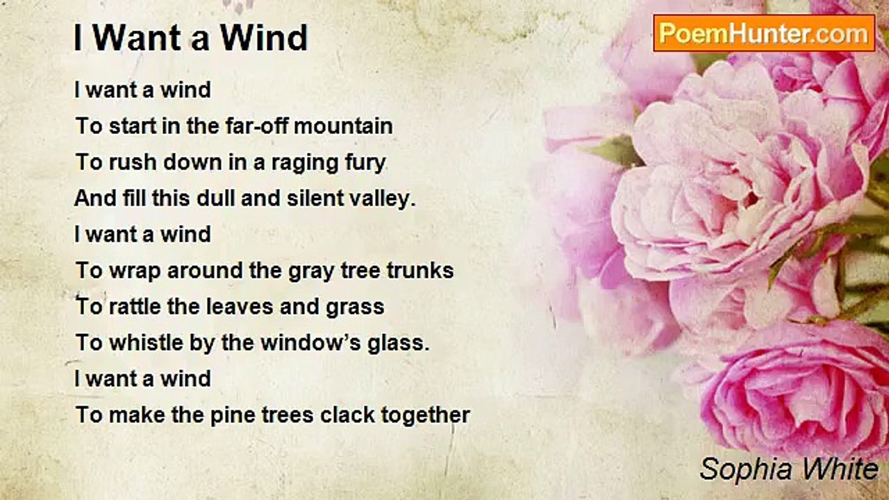 Sophia White - I Want a Wind