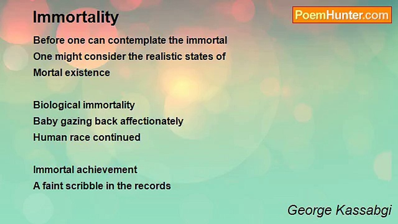 George Kassabgi - Immortality
