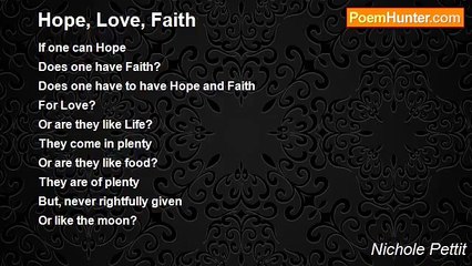 Nichole Pettit - Hope, Love, Faith