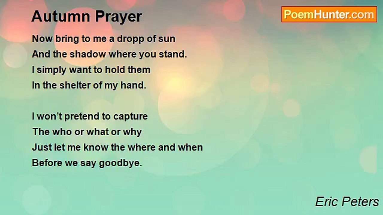 Eric Peters - Autumn Prayer