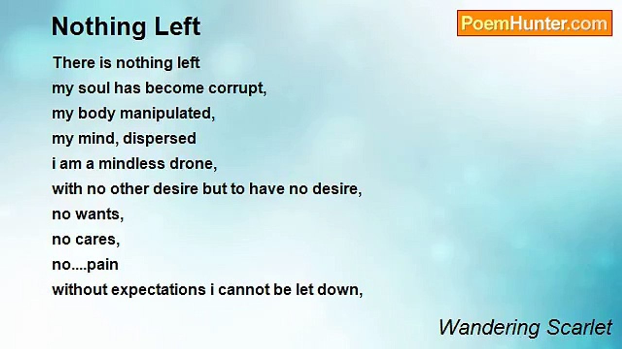 Wandering Scarlet - Nothing Left