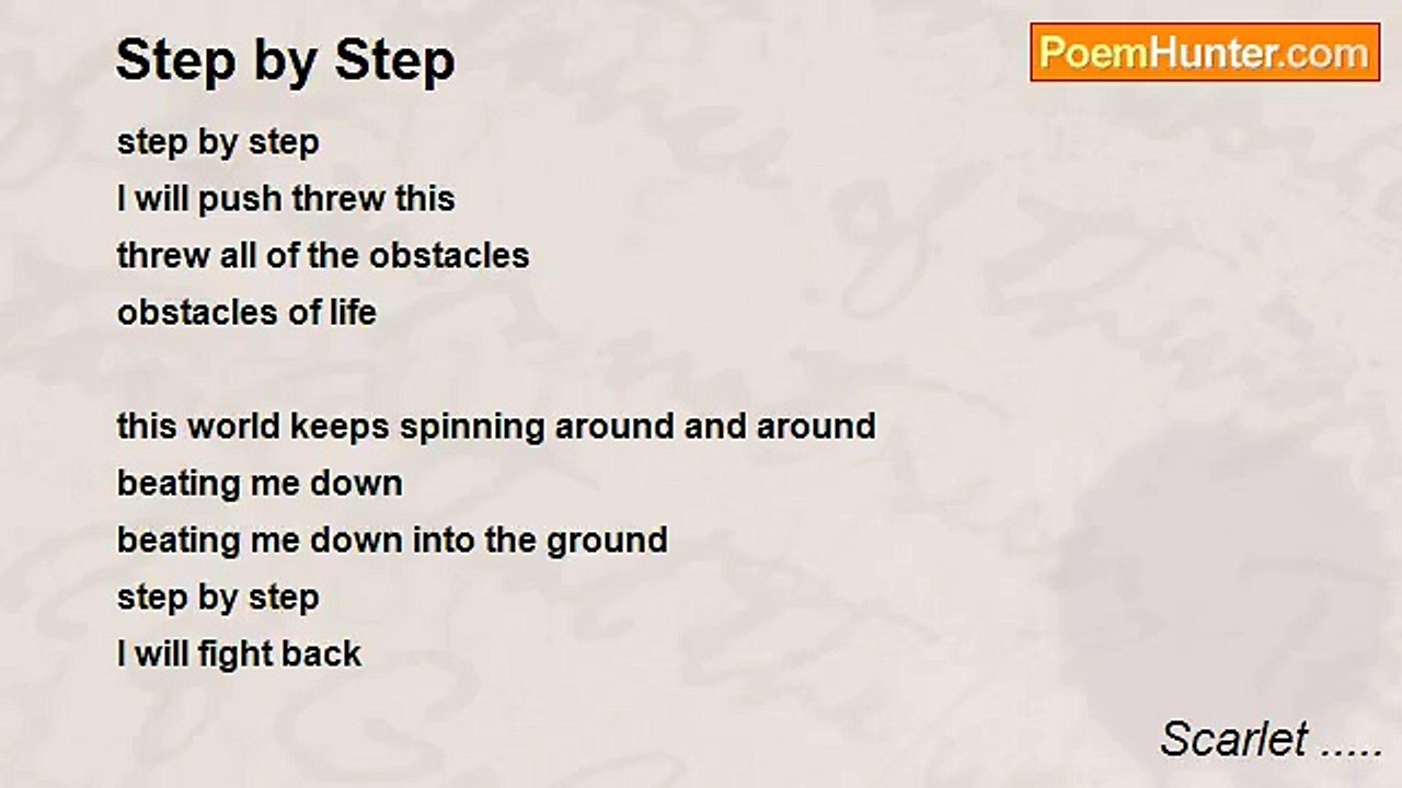 Scarlet ..... - Step by Step