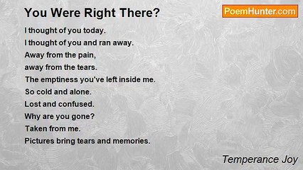 Temperance Joy - You Were Right There?