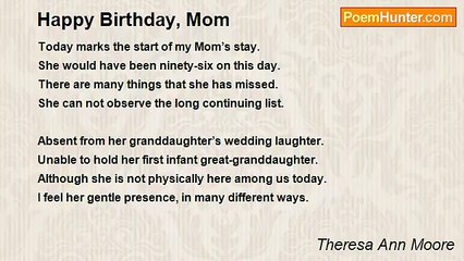Theresa Ann Moore - Happy Birthday, Mom