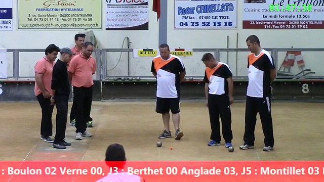 Barrages 1 sur 2, première étape du Super 16, saison 2014 2015, Sport Boules, Montélimar 2014