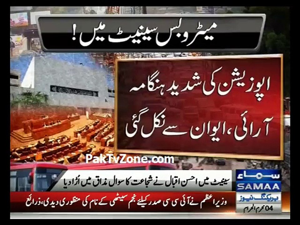 Ahsan Iqbal reply causes uproar in Senate