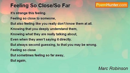 Marc Robinson - Feeling So Close/So Far