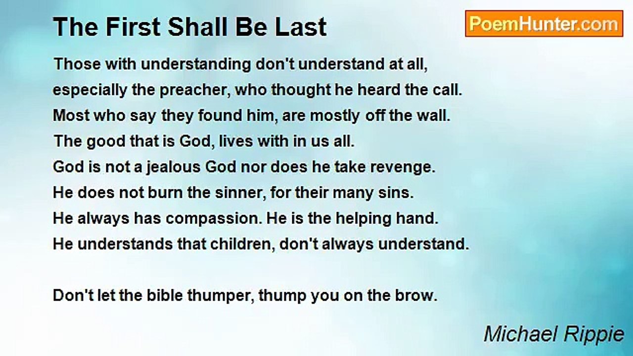 Michael Rippie - The First Shall Be Last