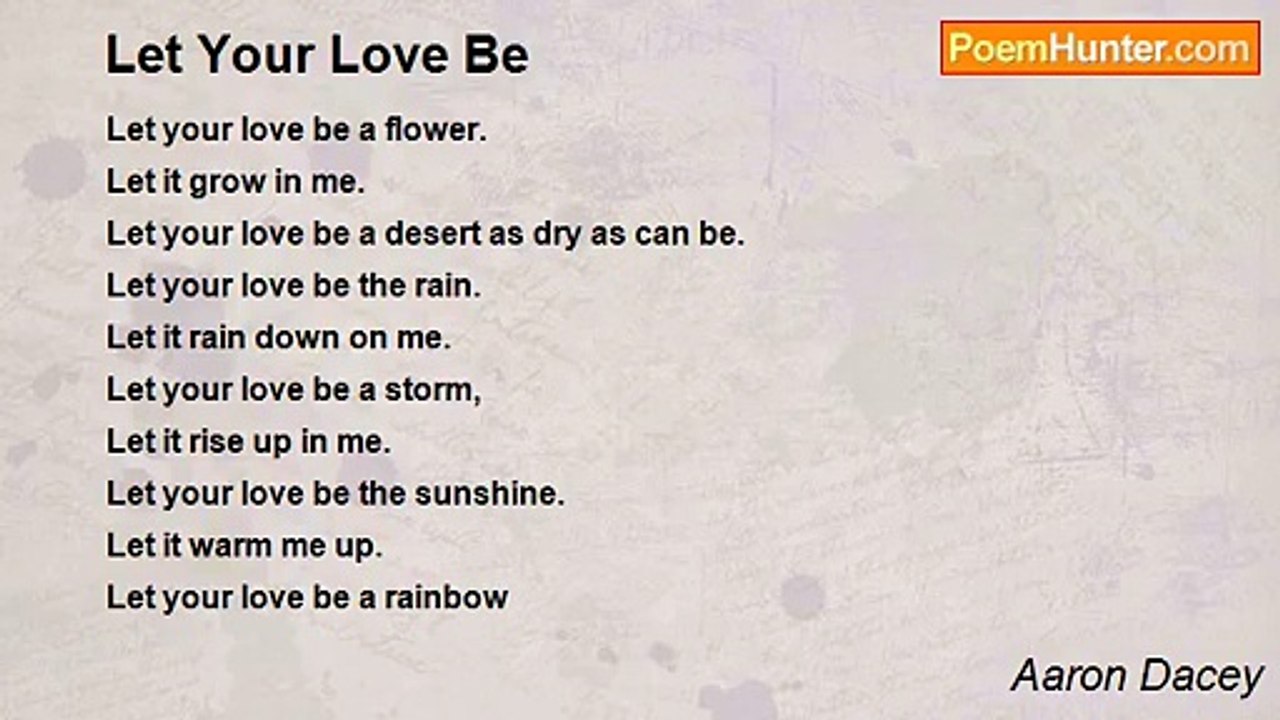 Aaron Dacey - Let Your Love Be