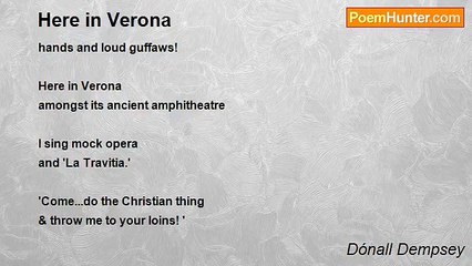 Dónall Dempsey - Here in Verona