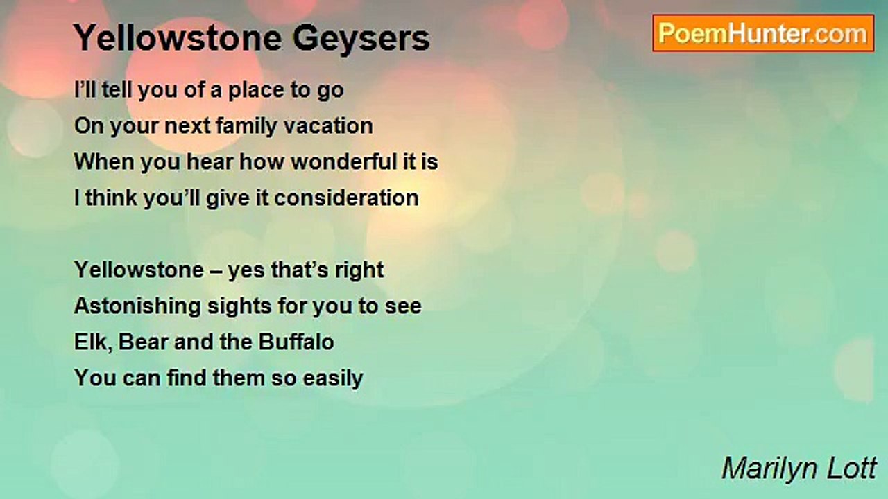 Marilyn Lott - Yellowstone Geysers