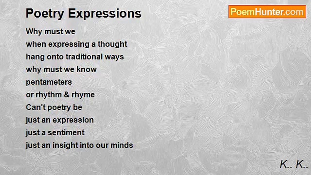 K.. K.. - Poetry Expressions