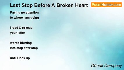 Dónall Dempsey - Lsst Stop Before A Broken Heart