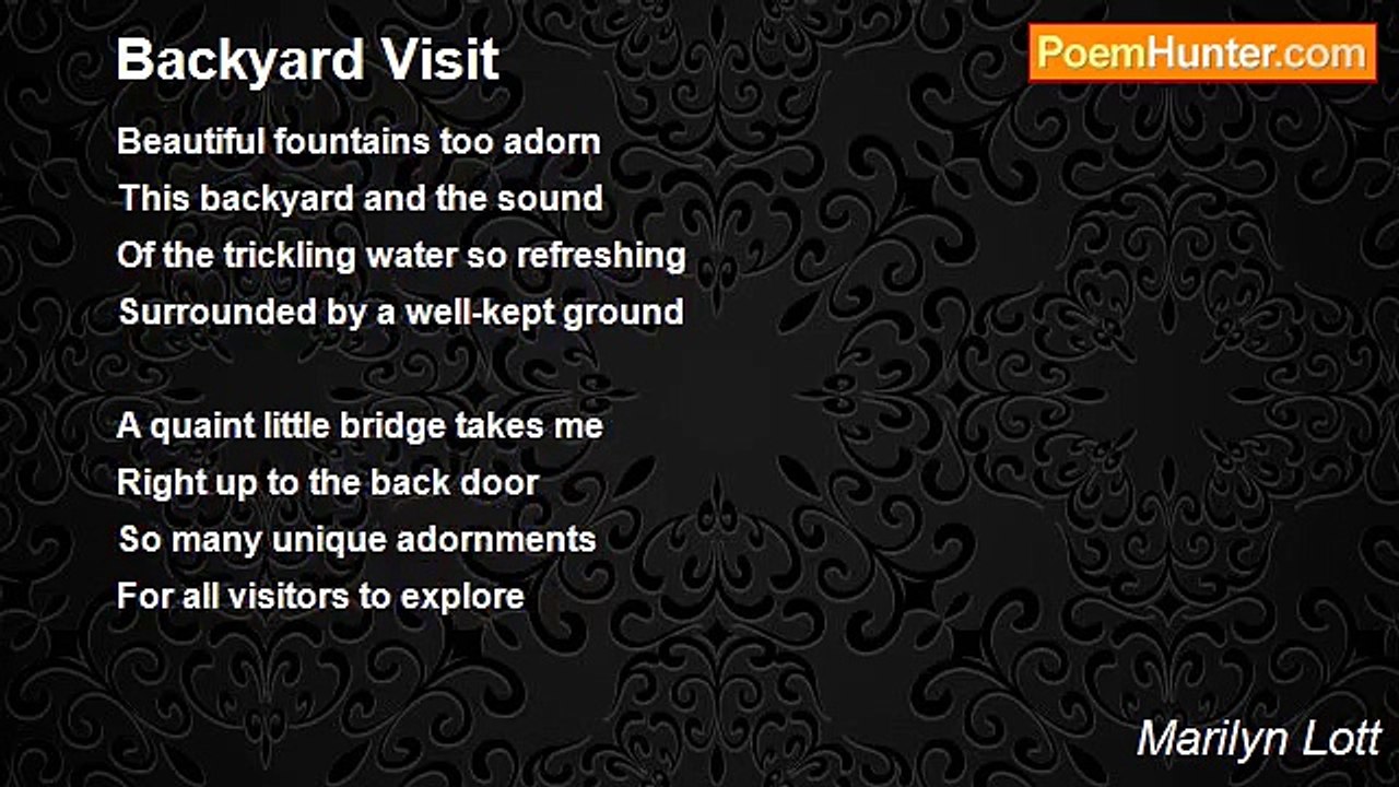 Marilyn Lott - Backyard Visit