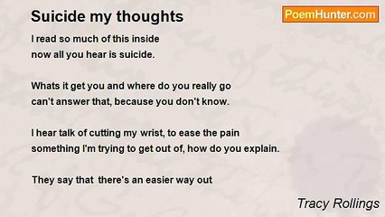 Tracy Rollings - Suicide my thoughts