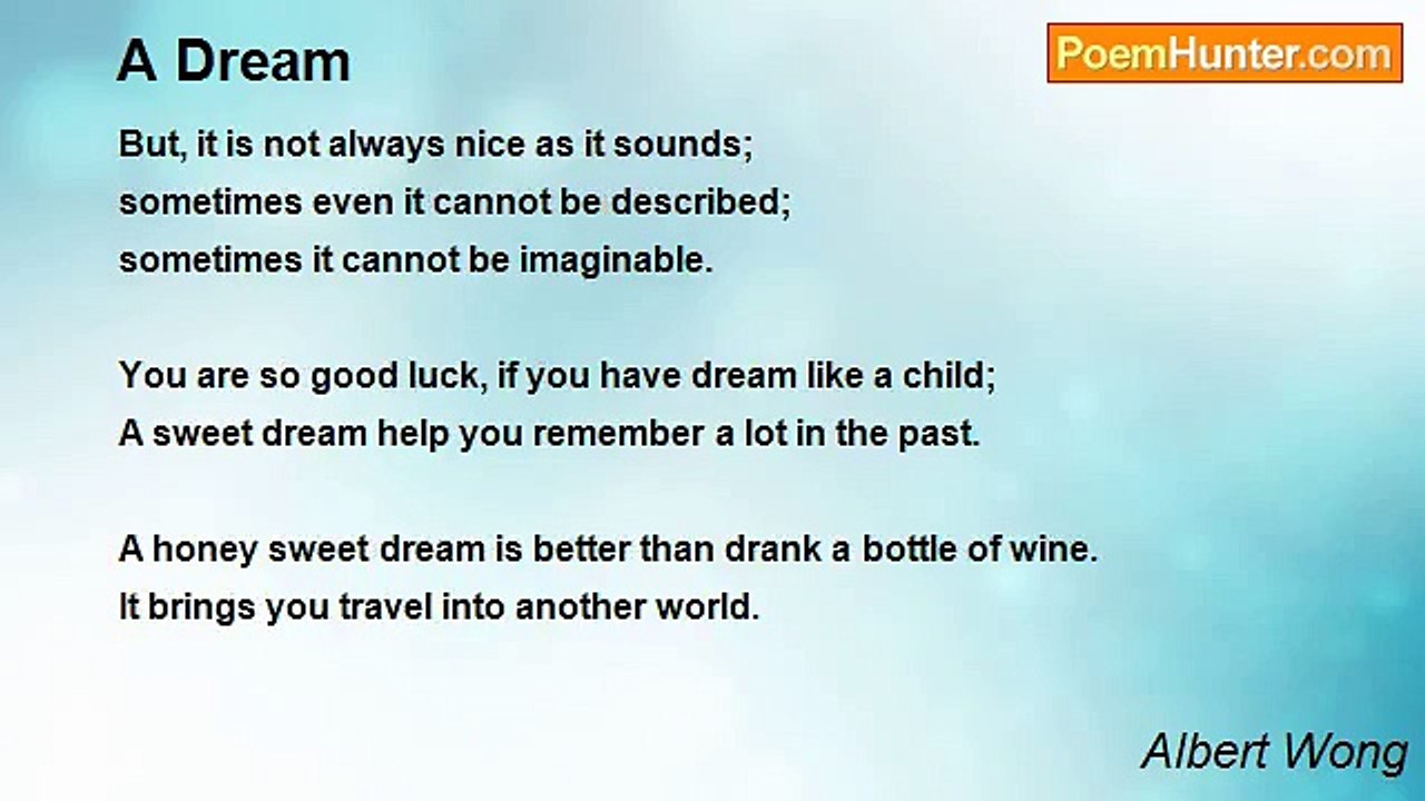 Albert Wong - A Dream