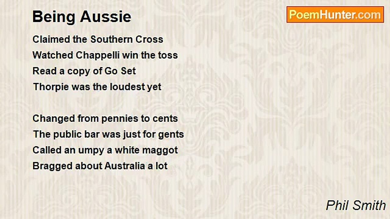 Phil Smith - Being Aussie
