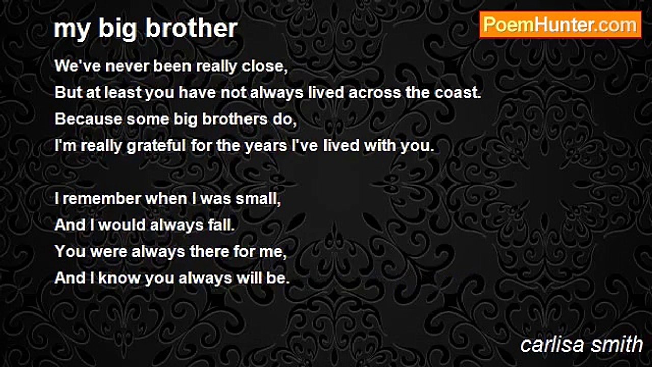 carlisa smith - my big brother