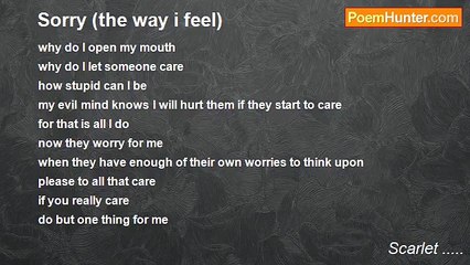 Scarlet ..... - Sorry (the way i feel)