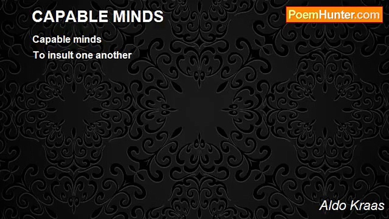 Aldo Kraas - CAPABLE MINDS