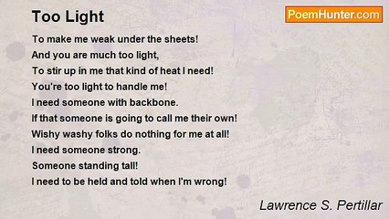 Lawrence S. Pertillar - Too Light